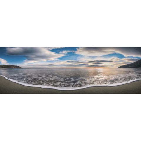 Onda del mattino Black Modern Wood Framed Art Print by Fulvio, Ferrua