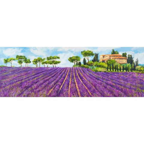 Campagna provenzale Gold Ornate Wood Framed Art Print with Double Matting by Germani, Massimo