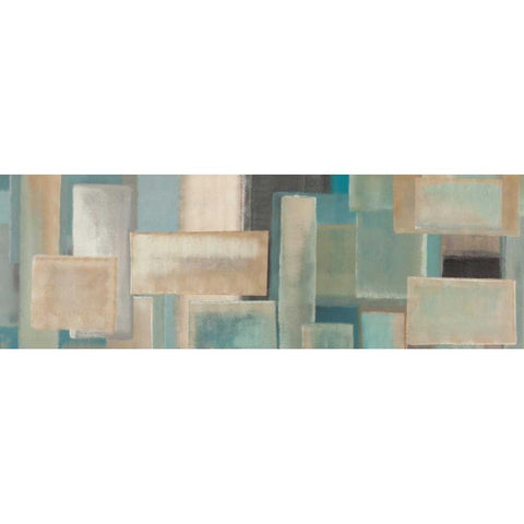 Aquamarine Black Modern Wood Framed Art Print by Corrado, Italo