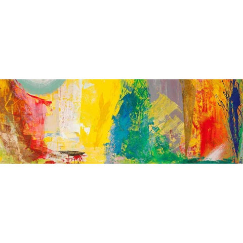 Musica per occhi che brillano Black Modern Wood Framed Art Print with Double Matting by Corrado, Italo