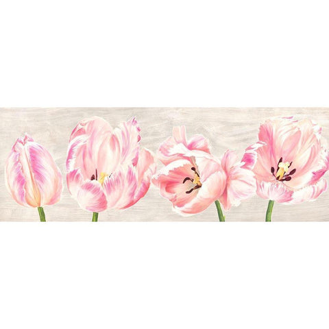 Classic Tulips Black Modern Wood Framed Art Print by Jenny, Thomlinson