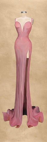 Dressed To Thrill I White Modern Wood Framed Art Print with Double Matting by Parr, Kelly