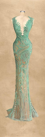 Dressed To Thrill III White Modern Wood Framed Art Print with Double Matting by Parr, Kelly