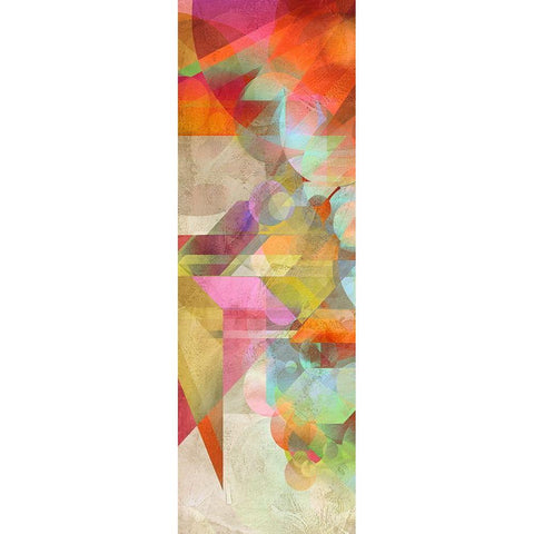 Colorfall I White Modern Wood Framed Art Print by Kaj, Rama