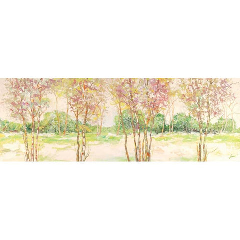 Bosco di betulle II Gold Ornate Wood Framed Art Print with Double Matting by Lucas