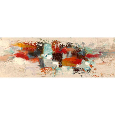 Primavera Black Modern Wood Framed Art Print with Double Matting by Lucas