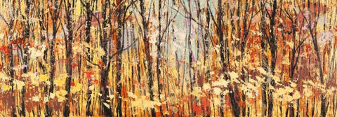 Nel bosco assolato White Modern Wood Framed Art Print with Double Matting by Lucas