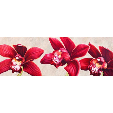 Eleganti orchidee Gold Ornate Wood Framed Art Print with Double Matting by Villa, Luca