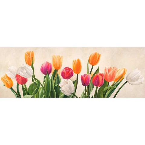 Nel mio giardino White Modern Wood Framed Art Print by Villa, Luca