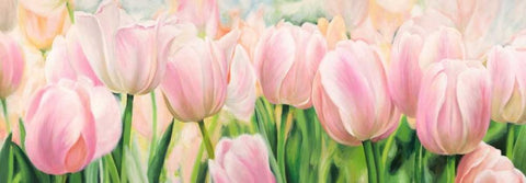 Primavera Black Ornate Wood Framed Art Print with Double Matting by Villa, Luca