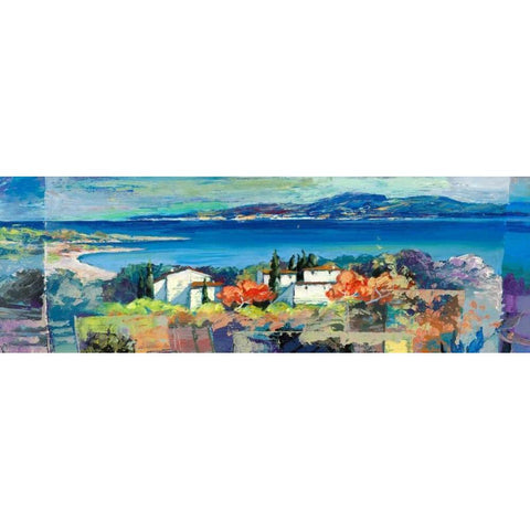 Racconto mediterraneo (detail) White Modern Wood Framed Art Print by Florio, Luigi