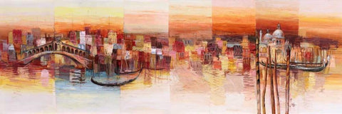Sognando Venezia White Modern Wood Framed Art Print with Double Matting by Florio, Luigi
