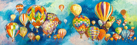 Sospesi nel cielo Black Ornate Wood Framed Art Print with Double Matting by Florio, Luigi