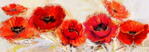Fiori d agosto White Modern Wood Framed Art Print with Double Matting by Florio, Luigi