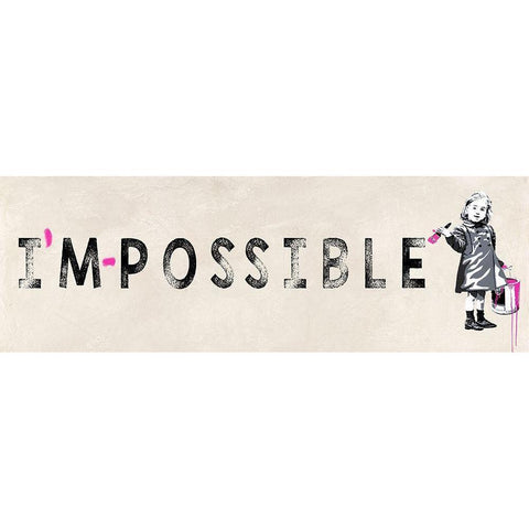 Im possible Black Modern Wood Framed Art Print with Double Matting by Masterfunk Collective