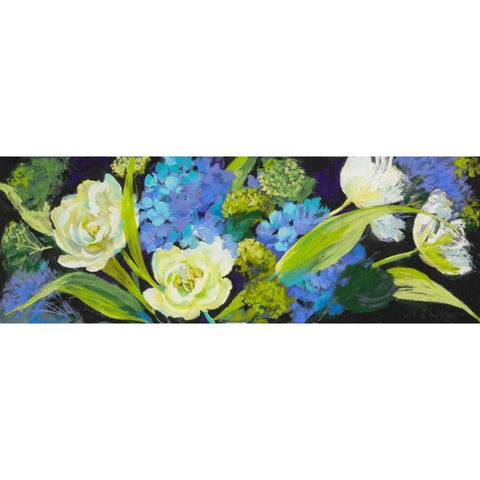 Spring Black Modern Wood Framed Art Print with Double Matting by Whatmore, Nel