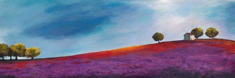 Late Afternoon White Modern Wood Framed Art Print with Double Matting by Bloom, Philip