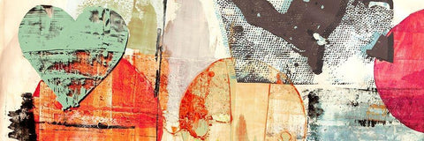 Pop Love #1 (detail) Black Ornate Wood Framed Art Print with Double Matting by Winkel, Peter