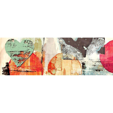Pop Love #1 (detail) Black Modern Wood Framed Art Print by Winkel, Peter