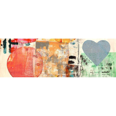 Pop Love #2 (detail) Gold Ornate Wood Framed Art Print with Double Matting by Winkel, Peter