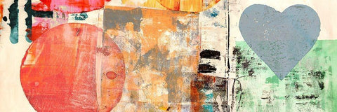 Pop Love #2 (detail) White Modern Wood Framed Art Print with Double Matting by Winkel, Peter