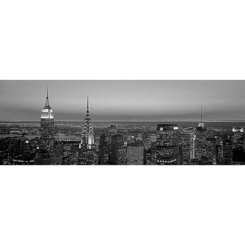 Midtown Manhattan at Sunset NYC Black Modern Wood Framed Art Print by Berenholtz, Richard
