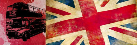 On the Road London White Modern Wood Framed Art Print with Double Matting by Hill, Steven