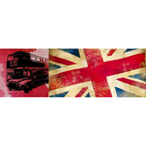 On the Road London Gold Ornate Wood Framed Art Print with Double Matting by Hill, Steven