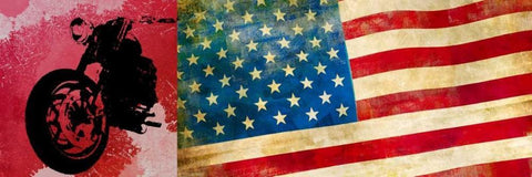 On the Road USA White Modern Wood Framed Art Print with Double Matting by Hill, Steven