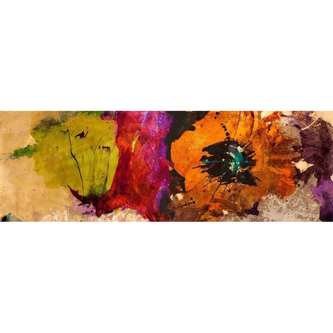 Floating Flowers I Black Modern Wood Framed Art Print by Stone, Jim