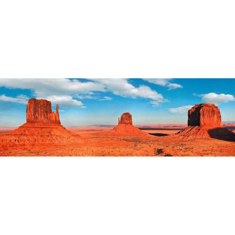 View to the Monument Valley, Arizona White Modern Wood Framed Art Print by Ratsenskiy, Vadim