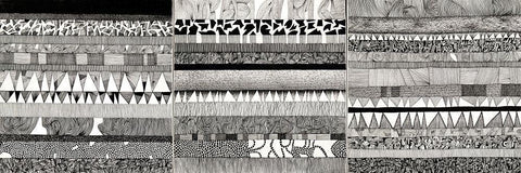 Partitura IV White Modern Wood Framed Art Print with Double Matting by Teruzzi, Vittorio