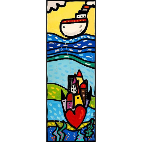 Amori sommersi I Black Modern Wood Framed Art Print by Wallas