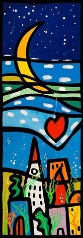 Amori sommersi II White Modern Wood Framed Art Print with Double Matting by Wallas