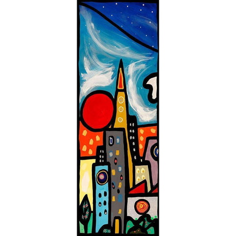 Quando soffia il vento I Black Modern Wood Framed Art Print with Double Matting by Wallas