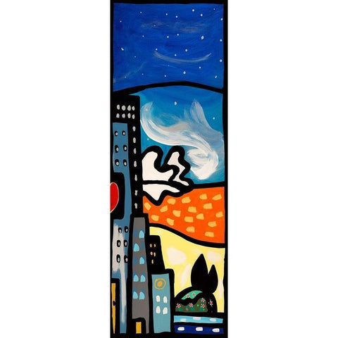 Quando soffia il vento III Black Modern Wood Framed Art Print by Wallas