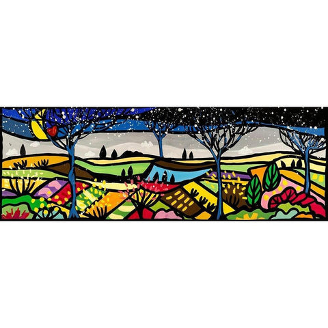 Dolci colline mie White Modern Wood Framed Art Print by Wallas