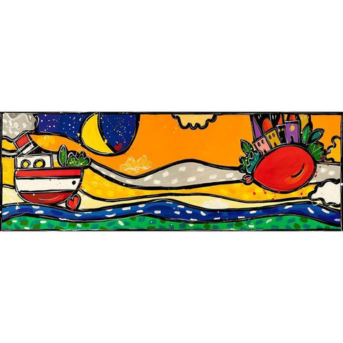 Leggeri leggeri Black Modern Wood Framed Art Print with Double Matting by Wallas