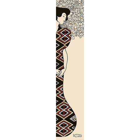 Woman and Tree I White Modern Wood Framed Art Print by Gustav, Klimt