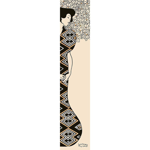 Woman and Tree I (Neutral) Gold Ornate Wood Framed Art Print with Double Matting by Gustav, Klimt