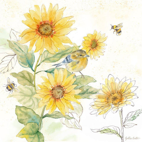 Be My Sunshine II White Modern Wood Framed Art Print by Coulter, Cynthia
