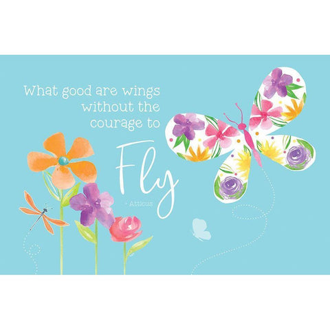 Dreams Take Flight on Blue II Black Modern Wood Framed Art Print by Reed, Tara