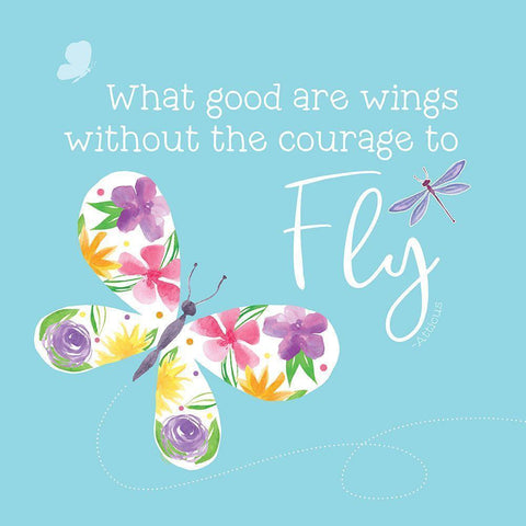 Dreams Take Flight on Blue IX Black Modern Wood Framed Art Print with Double Matting by Reed, Tara