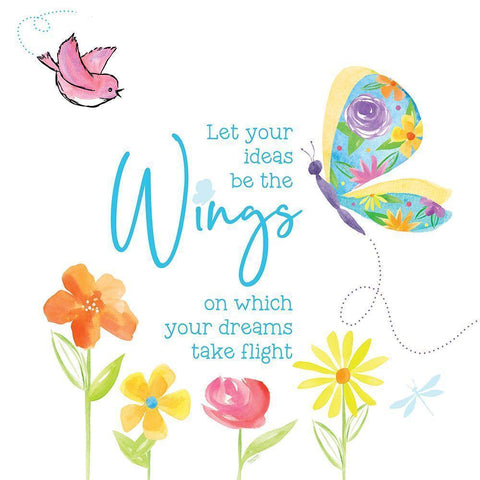 Dreams Take Flight on White XI White Modern Wood Framed Art Print by Reed, Tara