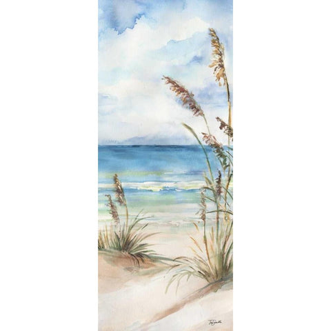 Seaview Panel II Gold Ornate Wood Framed Art Print with Double Matting by Tre Sorelle Studios