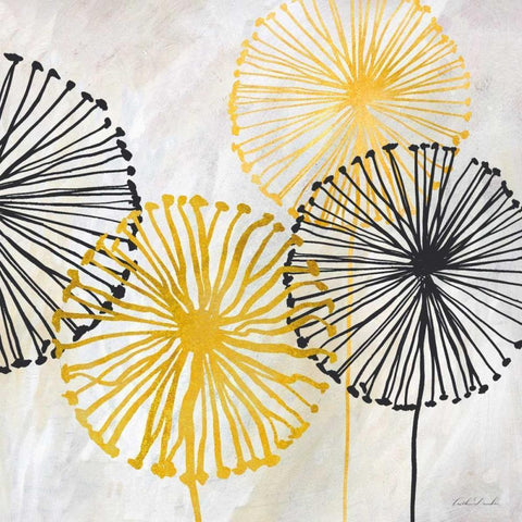 Dandelion Design II Black Modern Wood Framed Art Print by Dundon, Caitlin