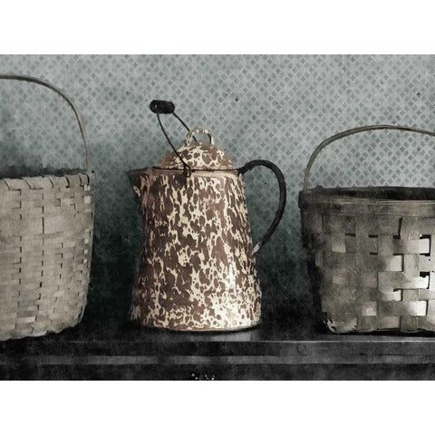 Farmhouse Gold Ornate Wood Framed Art Print with Double Matting by Romita, Denise