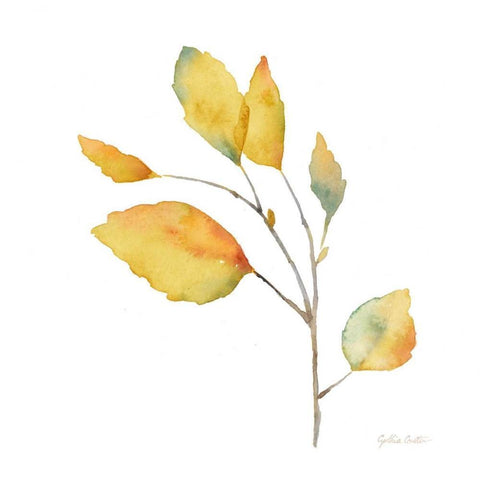 Modern Leaf Study on White II White Modern Wood Framed Art Print by Coulter, Cynthia