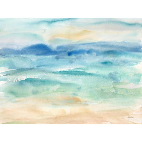 Abstract Seascape White Modern Wood Framed Art Print by Coulter, Cynthia