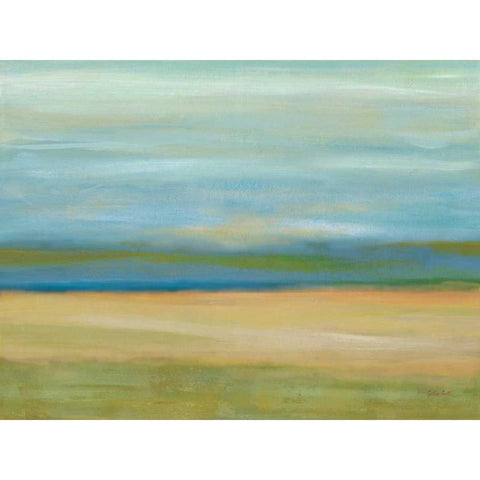 Horizon Field White Modern Wood Framed Art Print by Coulter, Cynthia